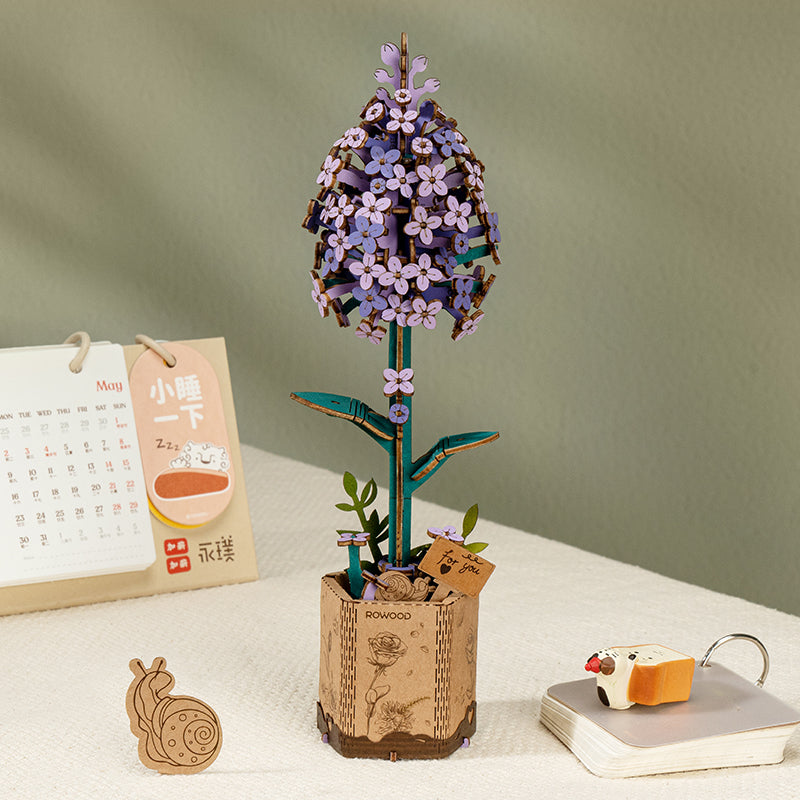 Rowood DIY Wooden Flower Bouquet 3D Wooden Puzzle TW01H