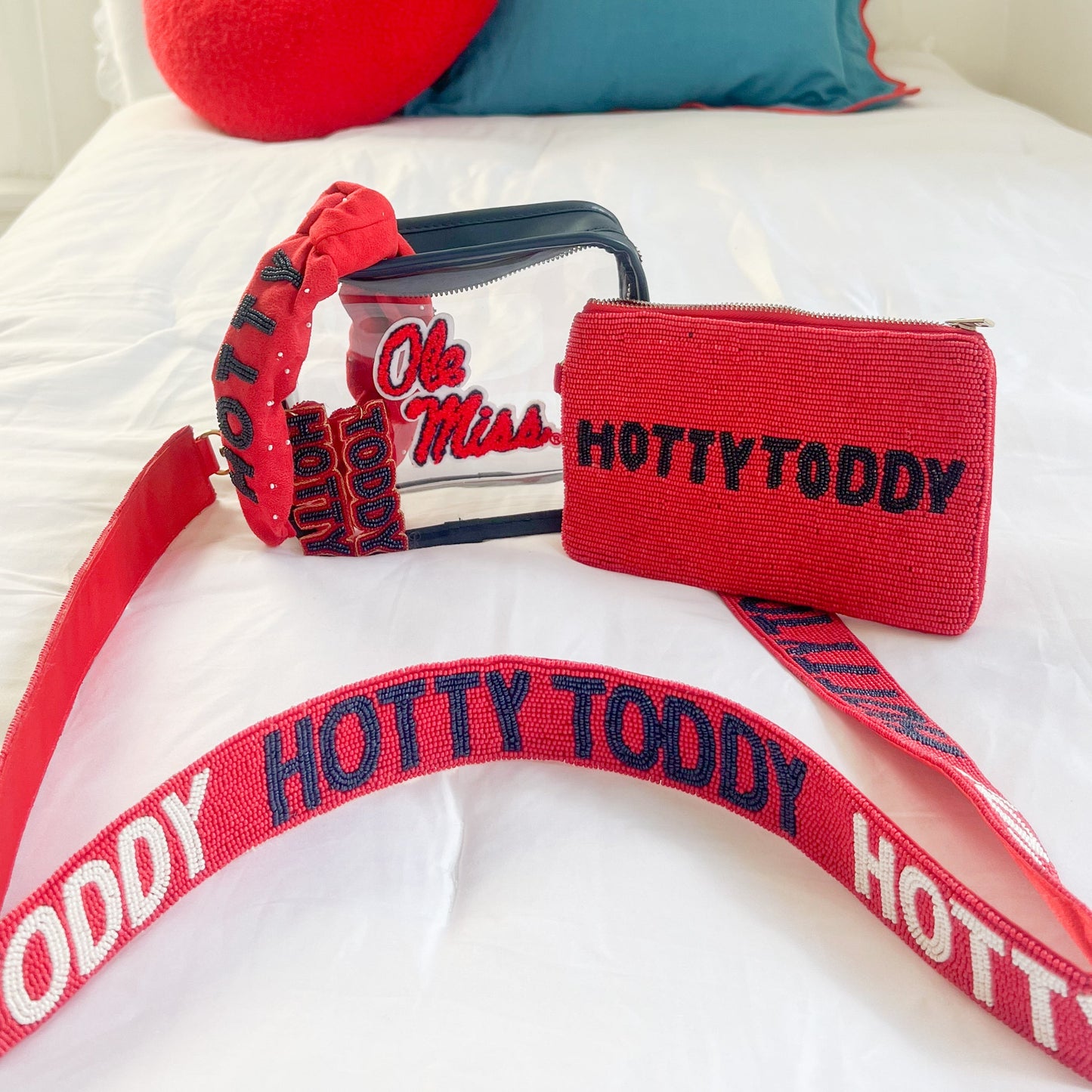 Ole Miss Beaded Earrings