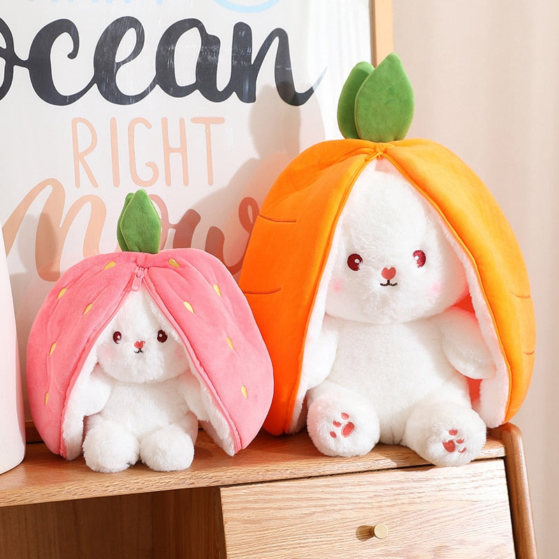 š„Transforming Bunny ā Strawberry & Carrot Dual-Form Plush Toy