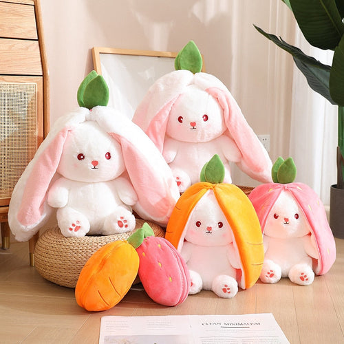š„Transforming Bunny ā Strawberry & Carrot Dual-Form Plush Toy