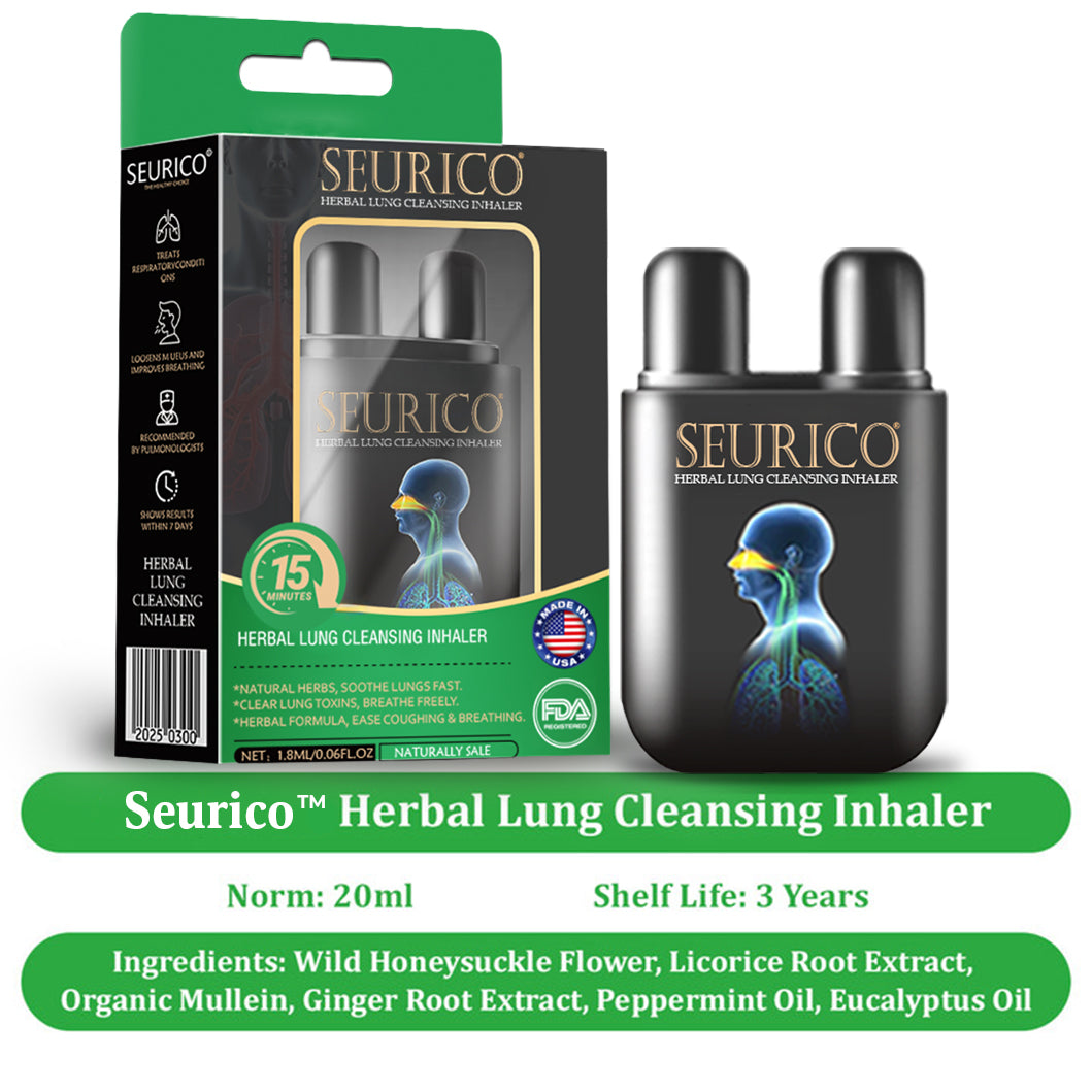💜✅Official Store Seurico™ herbal lung cleansing inhaler 👨⚕️FDA Certification(💝 Cough, wheezing, shortness of breath, sputum, stuffy nose, bronchitis, bronchitis, allergy symptoms, lung discomfort💝)