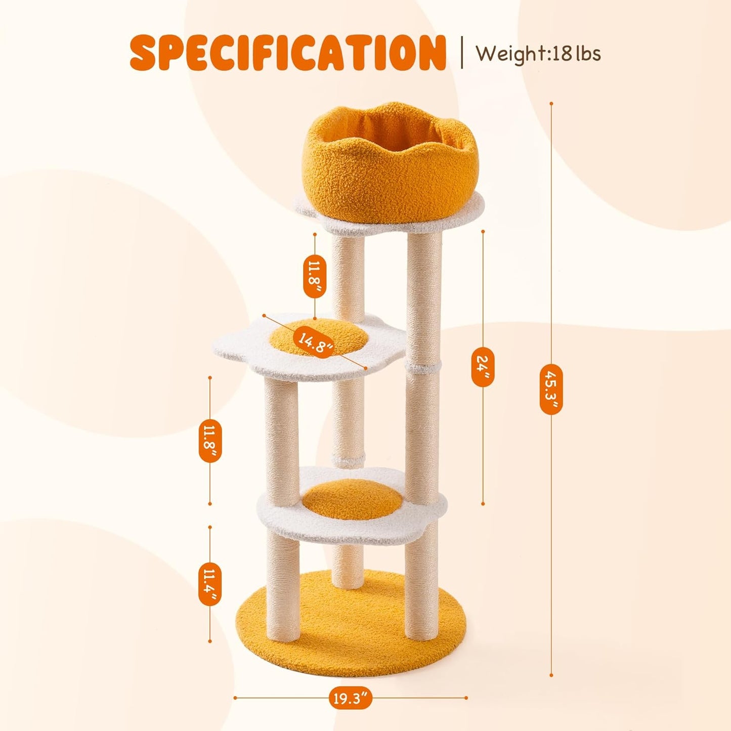 Fried Egg Cat Tree