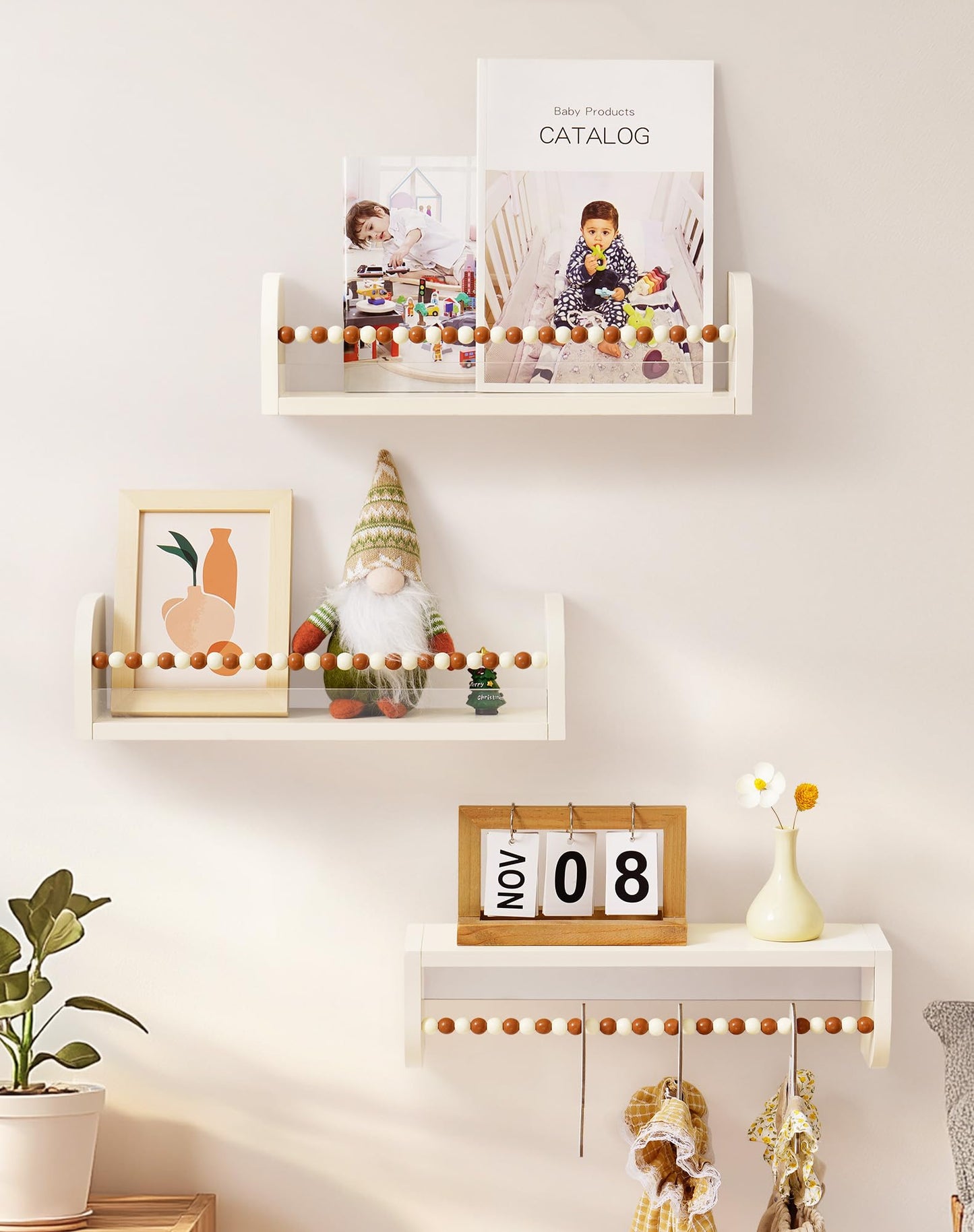 ROBUD Nursery Floating Shelves for Wall
