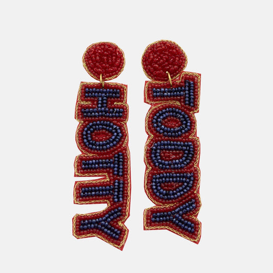 Ole Miss Beaded Earrings